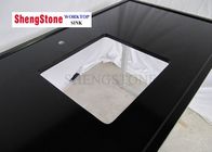 Black Color Clear Epoxy Resin Countertops One Hole 1500*700 Mm Size
