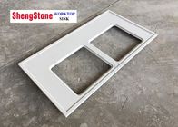 Lab Project Chemical Resistant Countertops Double Sink Hole Light Grey Color