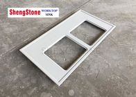 Lab Project Chemical Resistant Countertops Double Sink Hole Light Grey Color