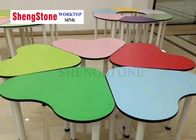 Multi Color Desks And Chairs Compact HPL Panels For Kindergartens And Tutorial Classes
