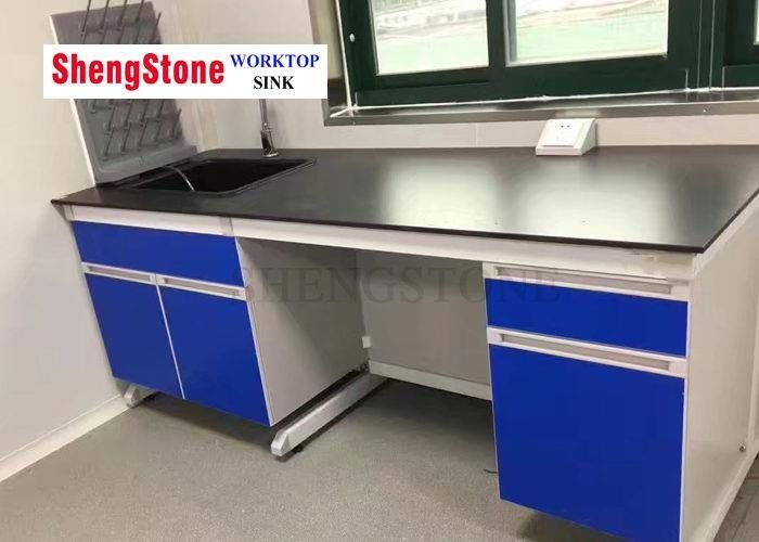 Extremely Durable Phenolic Resin Worktop For Laboratory , Black Color