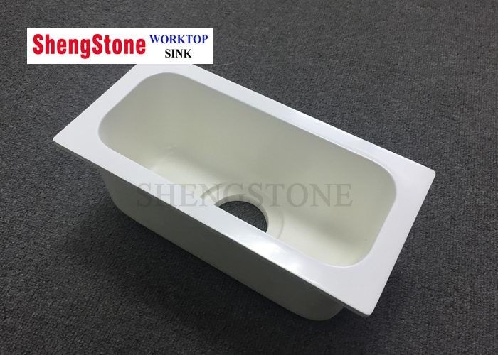Lab Parts White Color Corrosion Resistant Epoxy Resin Cup Sinks Internal Size 260*110*110