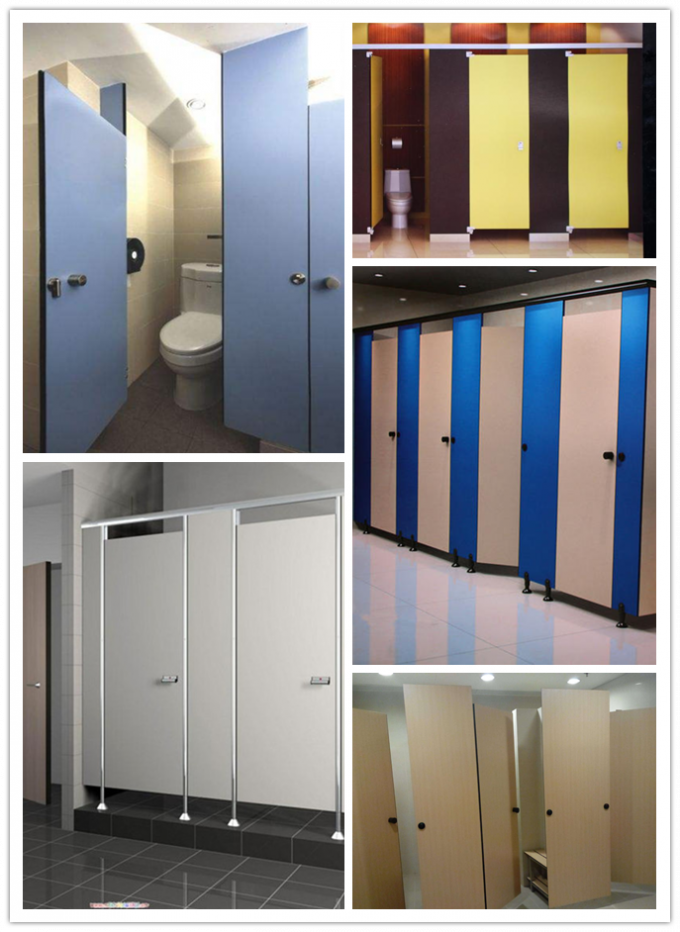 Airport Phenolic Toilet Partitions , Easy Clean Compact Laminate Toilet