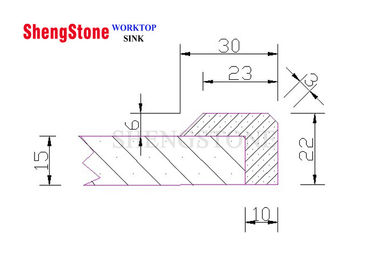 High Temperature Resistant Worktop Edge Trims Epoxy Resin Material