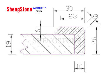 Professional Countertop Finished Edges Laboratory Worktops Parts SGS Certificate