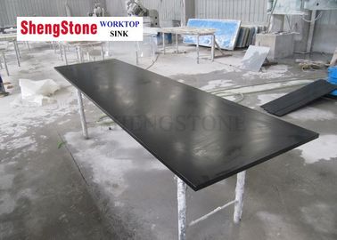 Custom Made Black Color Epoxy Resin Worktop , Flat Edge Epoxy Benchtop