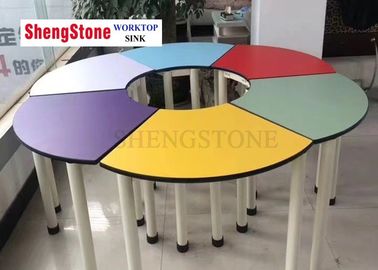 Multi Color Desks And Chairs Compact HPL Panels For Kindergartens And Tutorial Classes