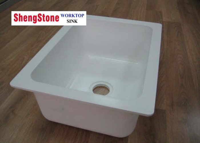 Laboratory Acid Resistant Lab Sink White Color 430*380*285mm Internal Size